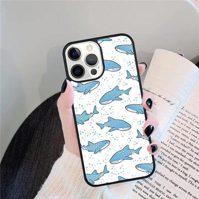 Ocean Whale Shark Swimming Coque Shell For iPhone 17 Air 15 16 14 13 12 Pro Max 11 Pro Max Plus Phone Case Cover