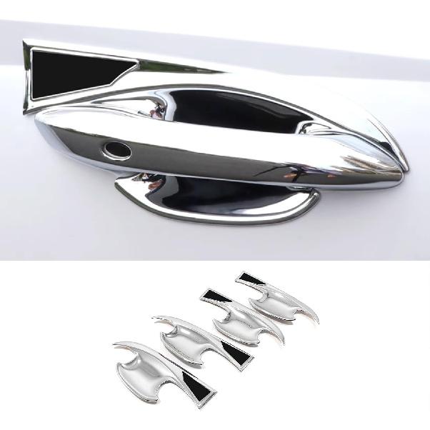 Car Accessories Fit for Hyundai Tucson 2025 2024 2023 2022 Exterior Door Handle Bowl Cover Trims (Chrome) 4PCS ABS