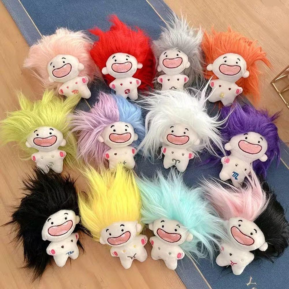 

10cm Zodiac Doll Plush Bag Pendant Fashion Long Hair Constellation Stuffed Doll