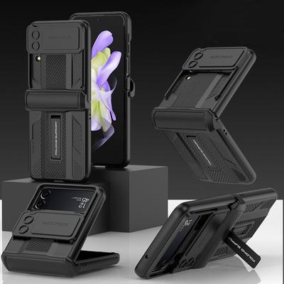 Capac lentilă glisant cu balama magnetică pentru Samsung Galaxy Z Flip 4 5g Husă cu suport Husă rezistentă la șocuri pentru Samsung Z Flip4