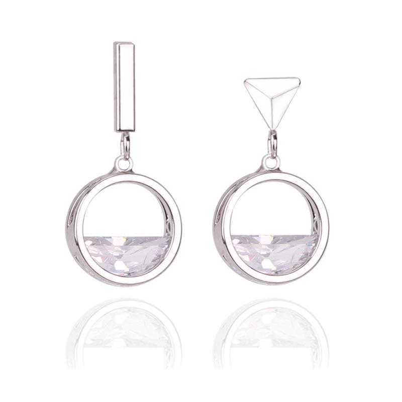 Suijue 925 Silver Needle Geometric Earrings: Trendy Korean Fashion Stud & Dangle Accessories for Women