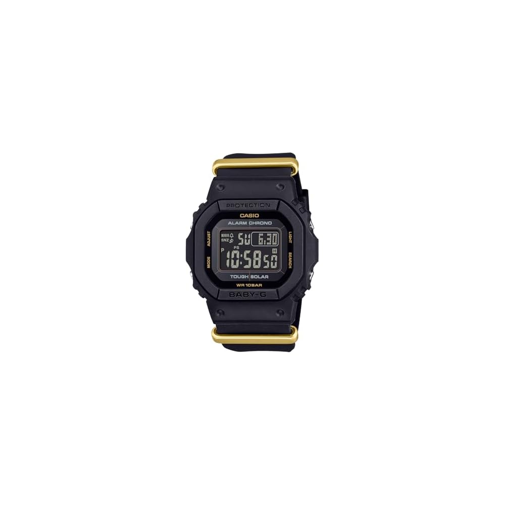

Casio Baby-G Watch [Official Japanese Product] CASIO WATCH 50TH ANNIVERSARY Model Tough Solar BGD-S565ZE-1JR Women s Black x Gold