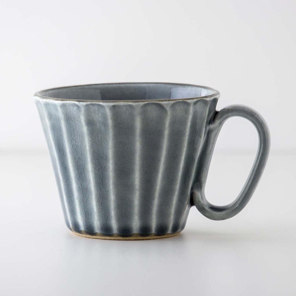 Wired Beans Eternal Mashiko 240ml Mug, Ware, Shinogi, Gray,