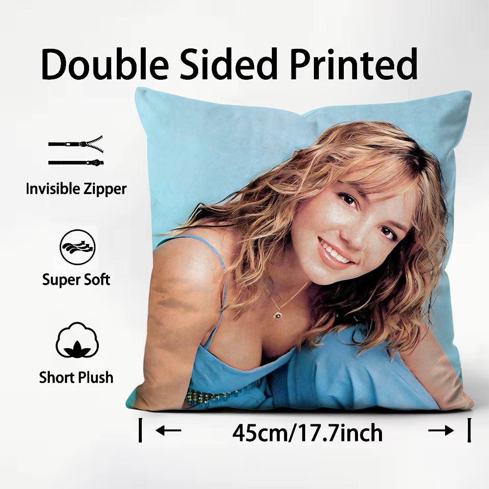 Singer B-Britney Spears Cushion Cover Comfortable Reversible Pillow Cover Ideal For Car Sofa Bedroom & Beyond