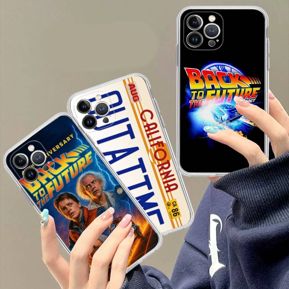 Back To The Future Transparent TPU Phone Case For IPhone 17 11 12 13 14 15 16 Pro Max 16 Plus Cover