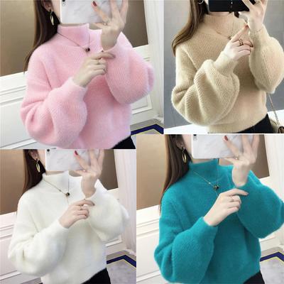 New Turtleneck Women's Warm Sweater Autumn and Winter Thickened Thermal Pullover Casual Knitting Sweaters