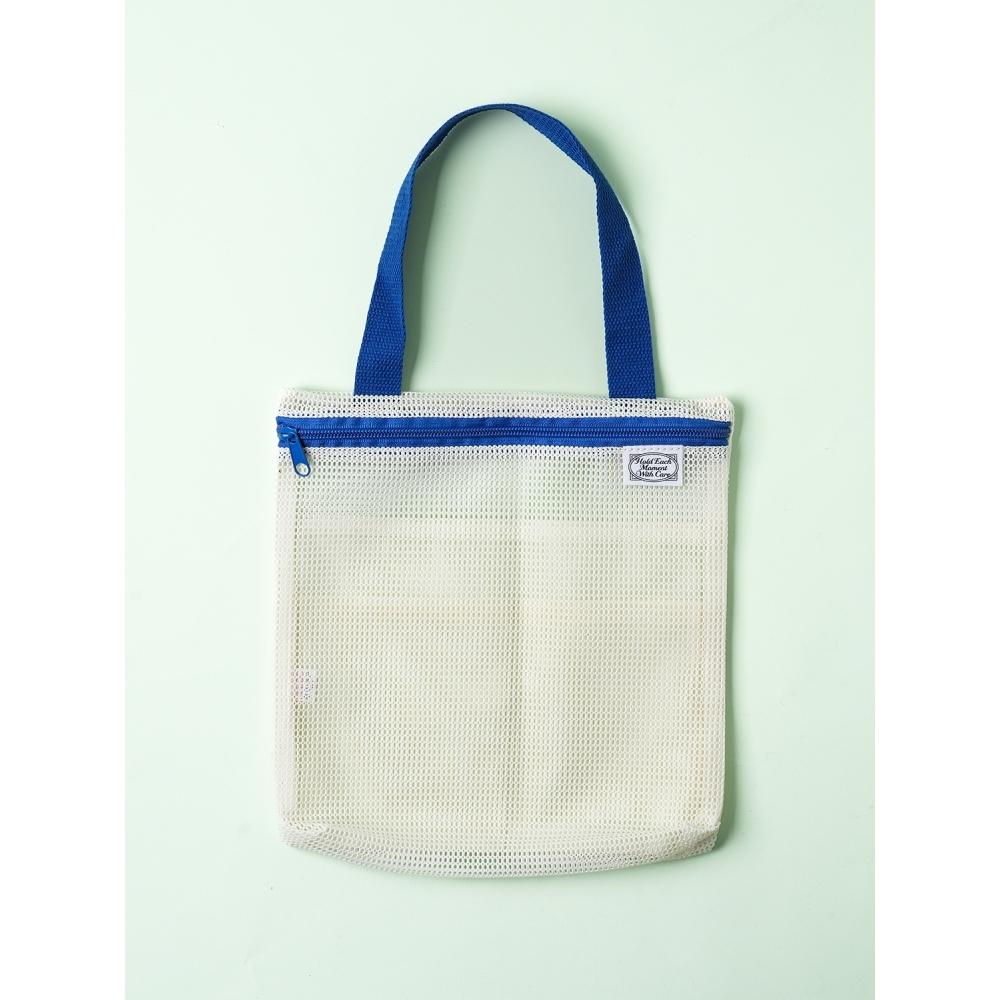 Daiso Lettering Mesh Bath Bag Ivory
