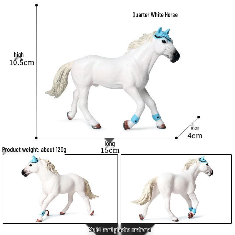 Cross-border Prairie Horse Desktop Ornament: Black & White North American Feral Horse Model