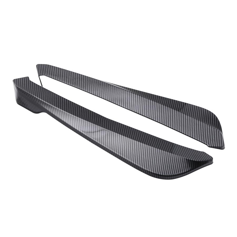 Universal 2Pcs Car Rear Bumper Splitter Diffuser Spoiler Lip Carbon Fiber Look