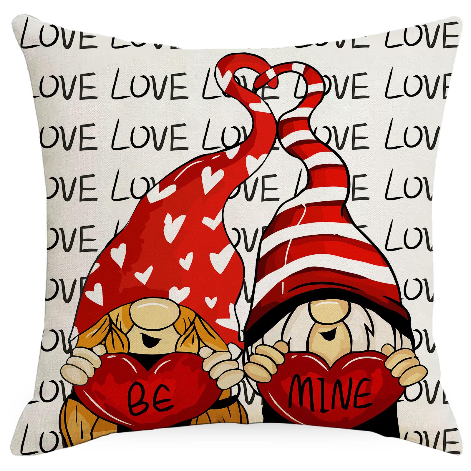 

Valentine S Day Pillow Cover New Linen Sofa Car Pillow Office Cushion Cover Premium Durable Quality Useful Practical 45 * 45Cm without pillow core