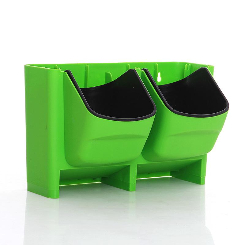 

1 Pcs New Planter Vertical Greening Indoor And Outdoor Balcony Hanging Flower Pot Creative Resin Plastic Flower Pot зелений