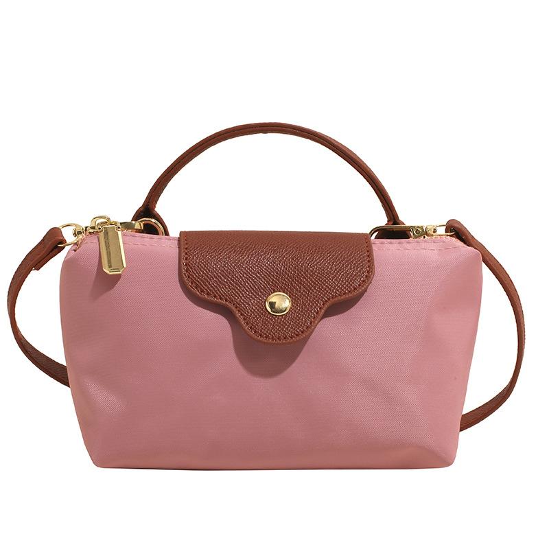 Wholesale new products niche simple contrasting color portable small bag women's leisure trendy versatile light splicing messenger change bag