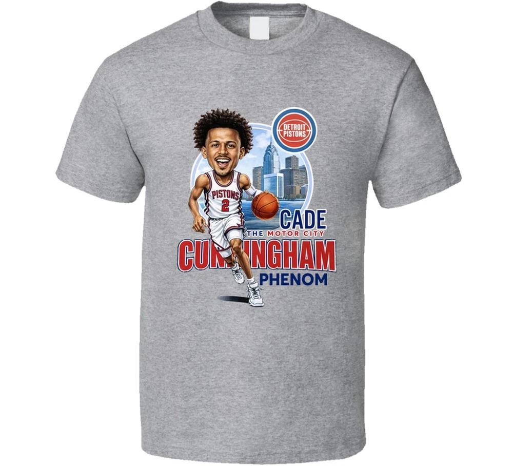 Cade Cunningham The Motor City Phenom Detroit Caricature Retro T Shirt S