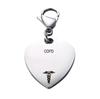 Unique Heart Shaped Id Pendant Keyring,Stainless Steel Custom Engraved Alert Alert Keychain