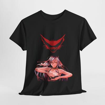 Anime-inspirert grafisk t-skjorte, Kul avslappet skjorte, Unisex Moka Akashiya Vampire t-skjorte