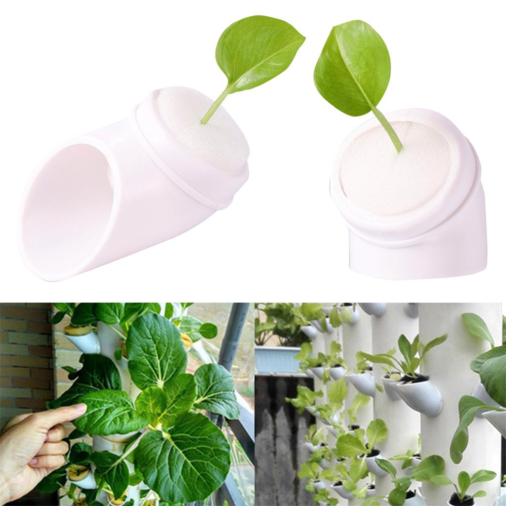 Pipe Fixed Planting Cup and Sponge Hydroponic Flowers Vegetables Nurturing Soilless Culture Planting Pot DIY Planting 10/100Pcs
