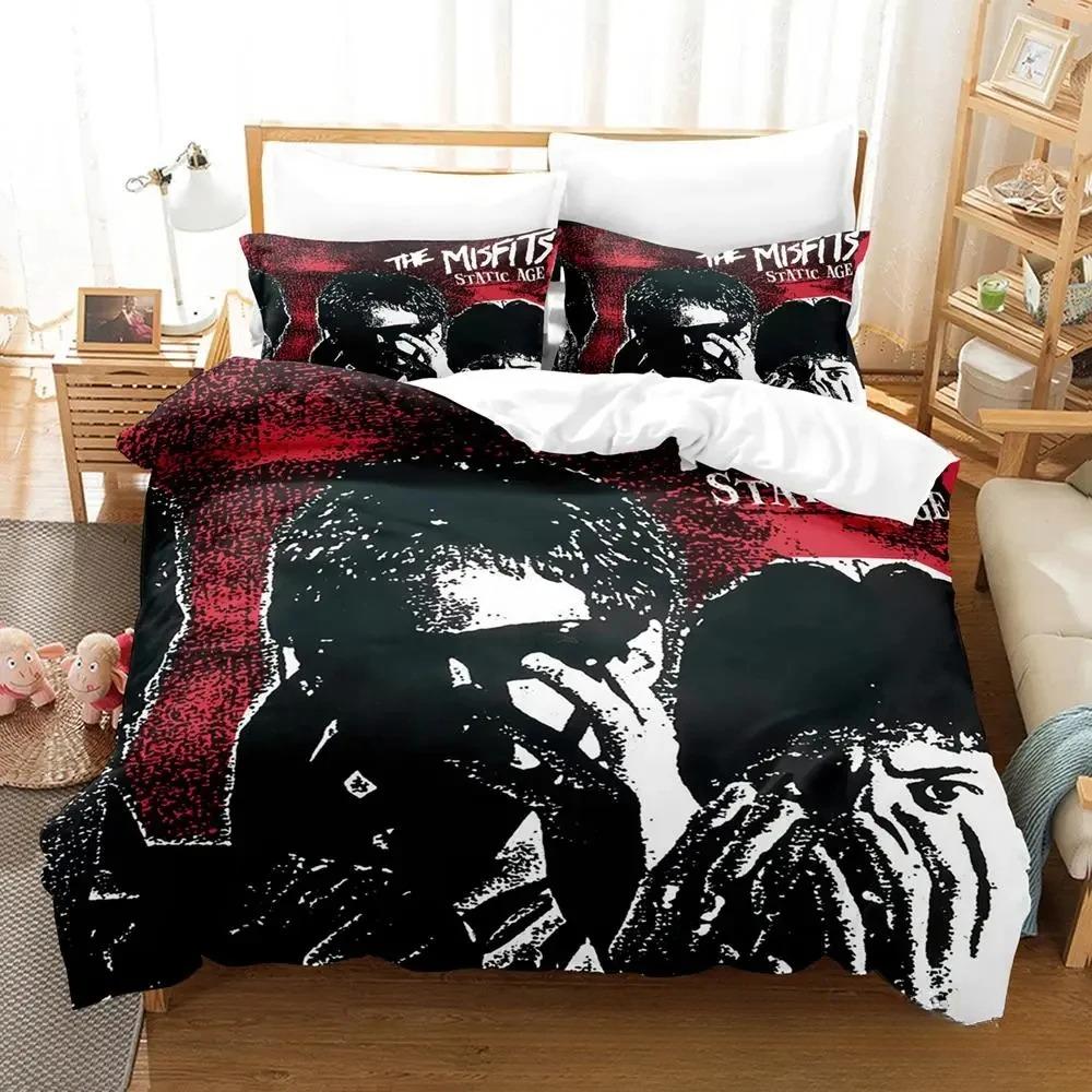3D Print The Misfits Glenn Danzig Bedding Set Boys Girls Twin Queen King Size Duvet Cover Pillowcase Bed Boys Adult
