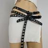 368cm Extended Thin Belt Stylish Multiloop Design Waist Girdle Soft PU Leather Waist Strap For Various Outfits