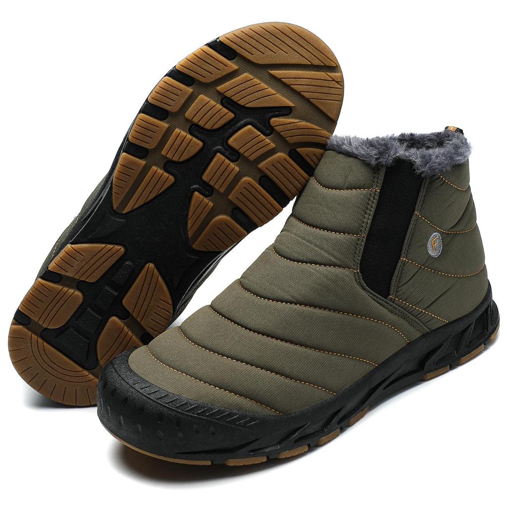 Men Snow Boots Women Winter Cotton Shoes Super Warm Ankle Boots Waterproof Warm Plush Boots Footwear Plus Size 47 Outdoor High Top Warm Furry Sneakers