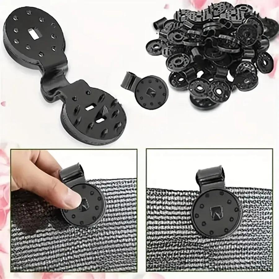 10 Pcs Sun Shade Net Clips Buckle Plants Anti-bird Fence Tent Canopy Grommet Sunshade Net Fix Clamps Shade Cloth Heavy Duty Lock Grip