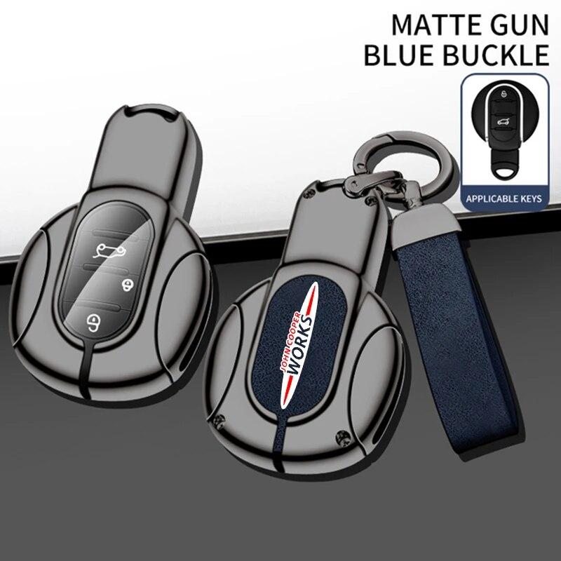 Çinko Alaşım Deri Araba Anahtarı Durum Kapak MINI Cooper çalışır Clubman Hardtop Hatchback Countryman F54 F55 F56 F57 Oto Anahtarlık