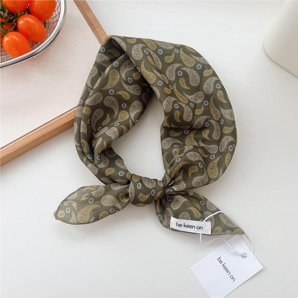 55 Polka Dot Silk Scarf: Spring Summer Korean Fashion Headscarf & Decorative Hairband for Women