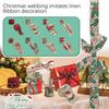 Christmas Webbing, Imitation Linen Ribbon Decoration, Bow Accessory, Snowflake Christmas Ribbon