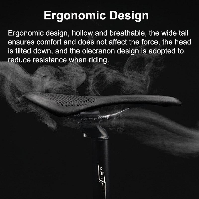 KOCEVLO Carbon Bike Saddle MTB Road T800 Super Light Bicycle Seat Comfortable Leather EVA Cycling Racing Cushions