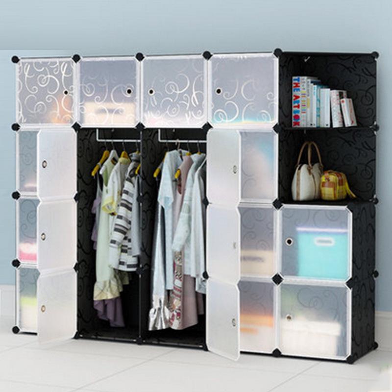 Children's Folding Resin Wardrobe: Assembled Plastic Storage Cabinet for the Living Room