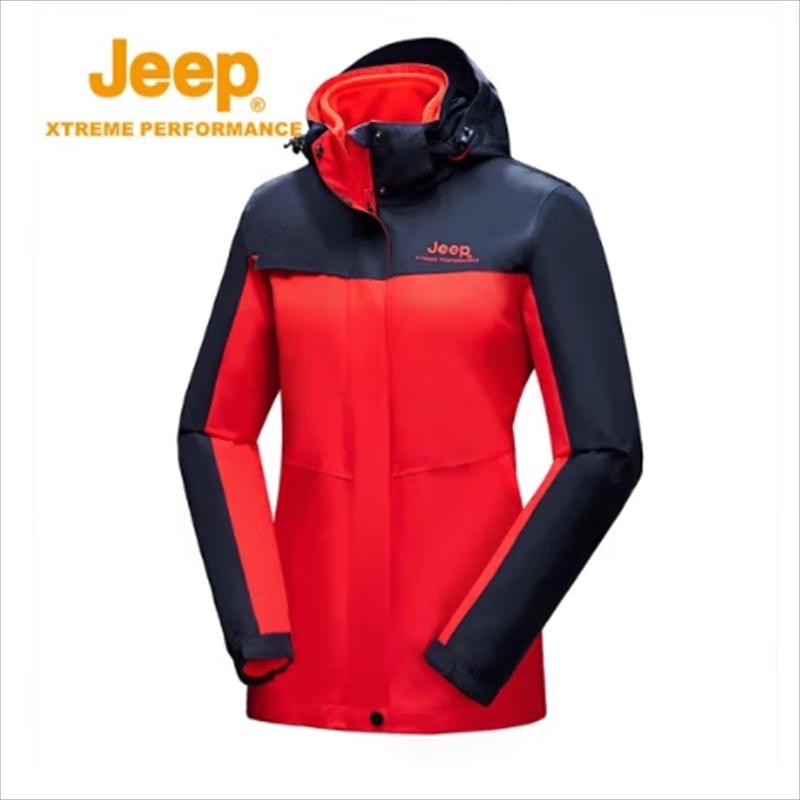 JEEP Women's 3-in-1 Fleece Colorblock Windproof Jacket