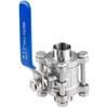 Sanitary 316L Stainless Steel Three-Piece Welded Ball Valve