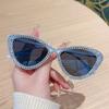 Big Frame Luxury Brand Designer Diamond Cat Eye Sunglasses Women For Female Vintage Popular Sun Glasses Punk Sexy Shades Uv400