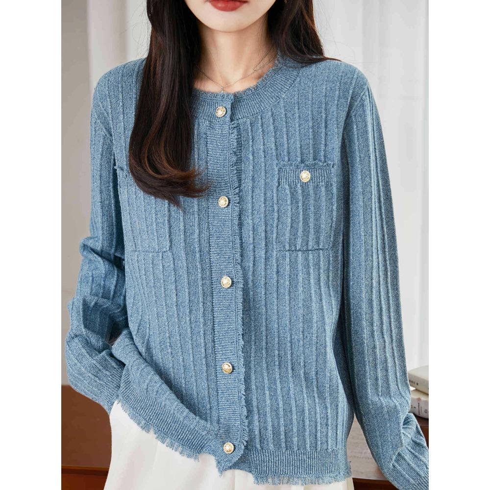 Fashionable and Stylish Top High-end Fringed Knitted Cardigan for Women Short Coat Sweater