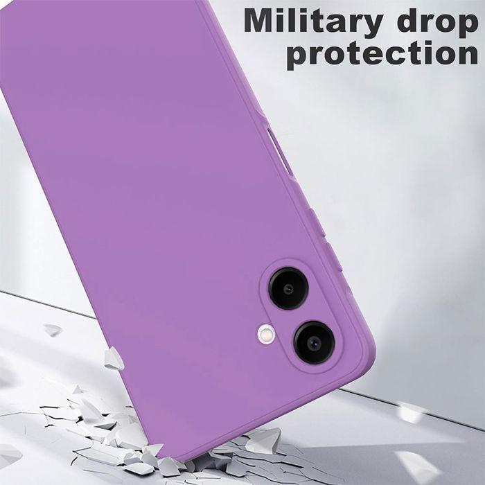 Coque de Protection - BOOLING - Samsung Galaxy A07 - Silicone Liquide Souple Slim Léger - Violet