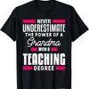 Never Underestimate A Grandma With Teaching Degree T Shirt