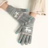 Winter fleece thickened student warm wool gloves women's winter cute fashion deer gloves