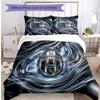 Juventus FC Pattern Printed 3PCS Bedding Set Soft Skin-Friendly Washable Duvet Cover & Pillowcases Set All Season Bedroom