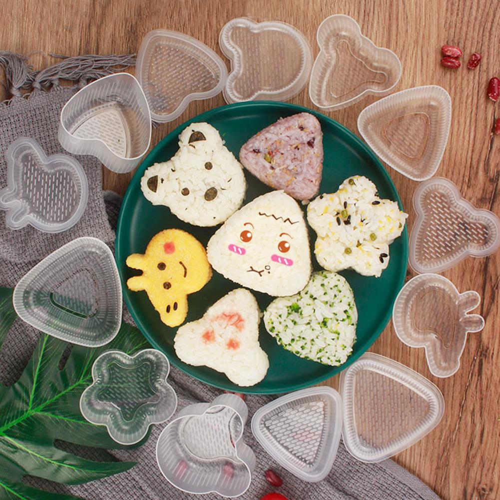 Kitchen Gadgets Onigiri Rice Set Cartoon Sushi Rolls Sushi Mold Japanese Ball Bento Press Maker Mold DIY Tools Kit Accessories