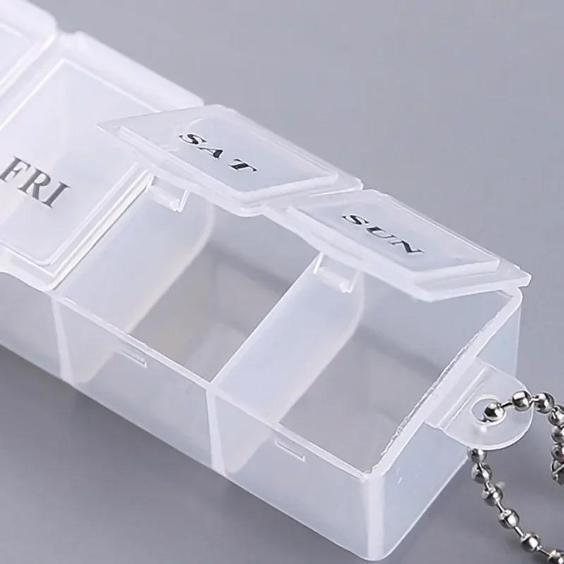 7 Days Pill Medicine Box Weekly Tablet Holder Storage Organizer Container Case Pill Box Splitters 3 Colors Pill Case Organizer