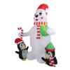 5.9ft Inflatable Christmas Decoration Penguin Bear with Colorful Light Cute Blow Up Yard Animal Deco
