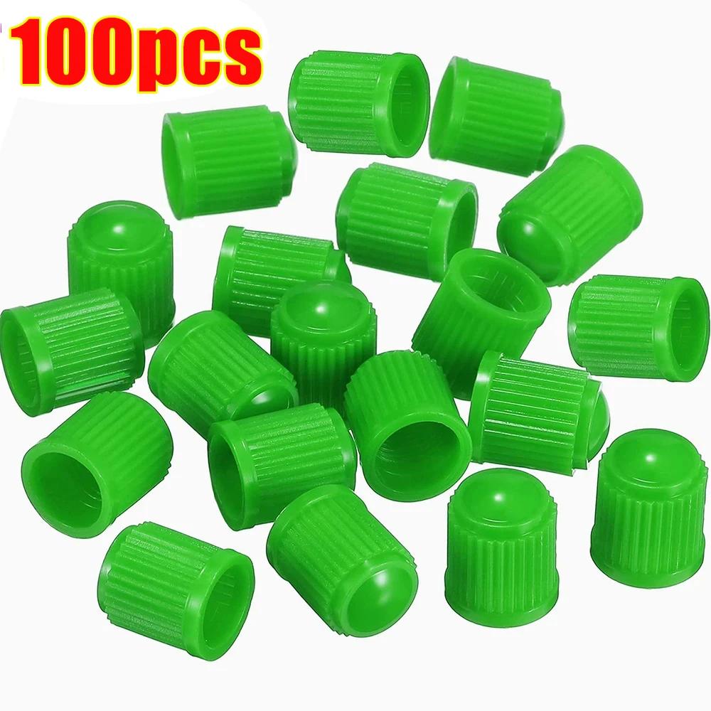 

100 шт. Пластиковые черные колпачки для автомобильных шин, колпачки для вентилей велосипедных шин с уплотнительным кольцом, куполообразный пылезащитный клапан для автомобилей, велосипедов, мотоциклов