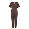 Women's Jumpsuit V-neck Half Sleeve Loose Casual Leggings