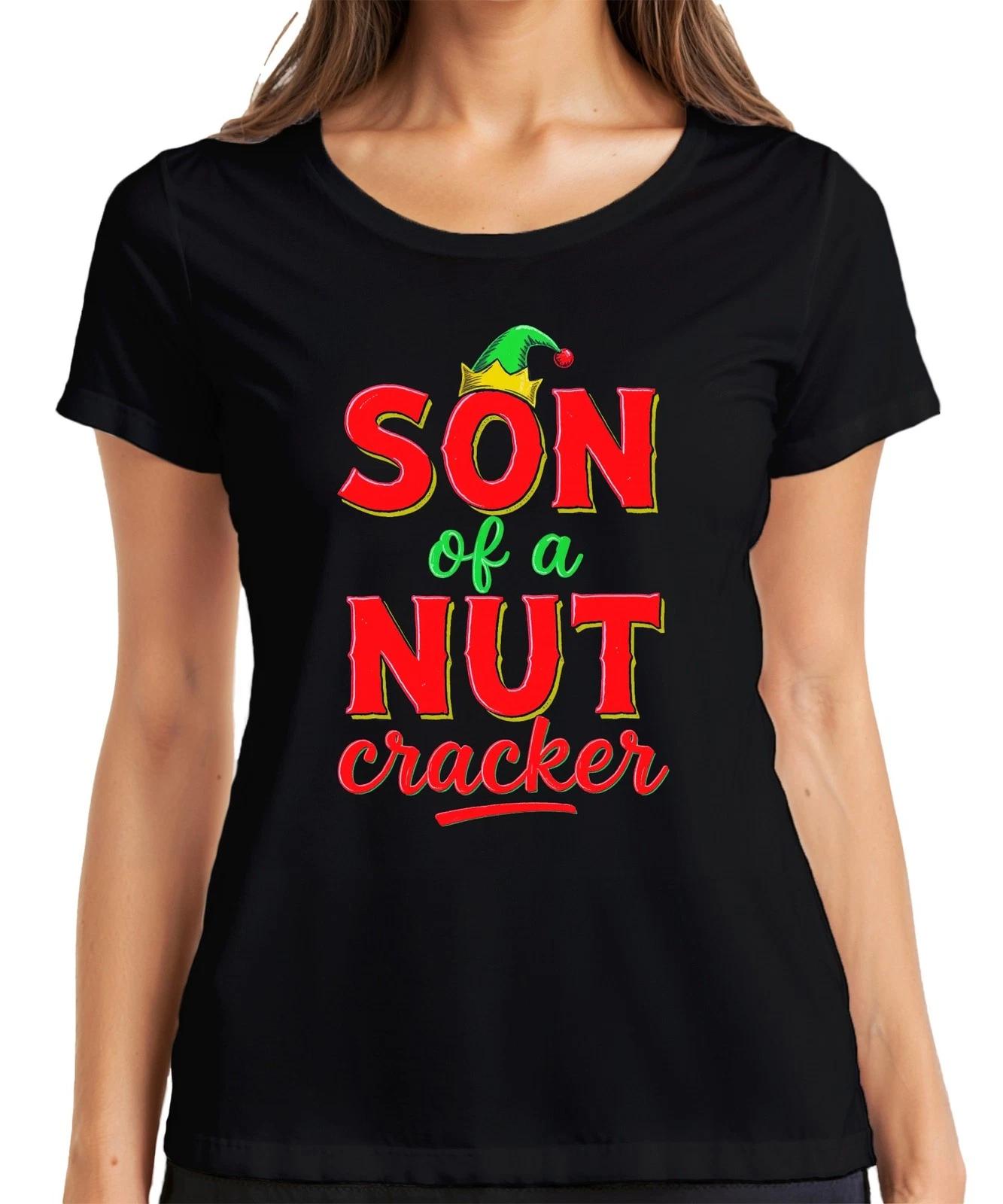 SON of a NUT lustig Weihnachten Geschenk Sohn Nussknacker Humor Damen T-Shirt XXXL