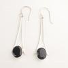 Orecchini Pendenti Etnici in Argento Sterling con Pietra di Onice Nera Gioielli Compleanno EE-136-20