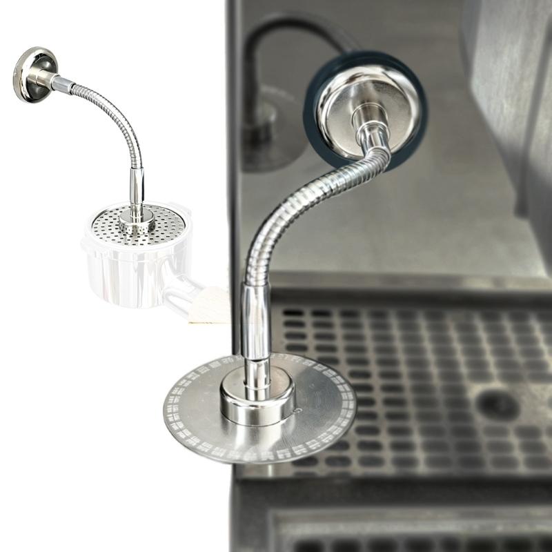 Metal Water Head Coffee Puck Screen for Coffee Filters with Flexible Hose for Sink Side Coffee Bar Use, Kitchen Work, and Washing Tasks