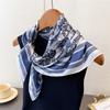 Cashew Print Imitation Silk Scarf Square Scarf High-End Shawl Versatile Neck Small Square Scarf Headscarf Scarf Women