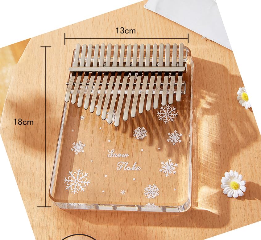 Diumy Kalimba Thumb Piano, 21 Keys, Transparent Crystal Kalimba, Musical Instrument Gift, Cute and Popular, Perfect for Beginners, Gift, 21 Tones, 1