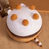 Kawaii Chocolate Ice Cream Fat Cat Plush Toy Stuffed Animal Pillow Ice Cream Cat Creative Gift Kids Birthday Gifts Sofa Decor