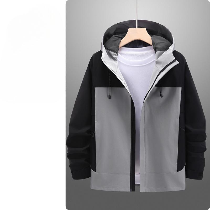 New Autumn and Winter Jacket Men's Regular Jacket Contrasting Color Fashion Outdoor Sports Mountaineering Windbreaker Men and Women