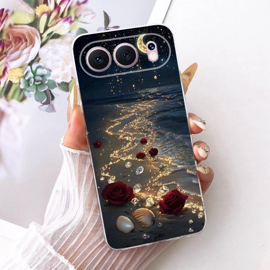 6.55" For Honor 500 5G Case Fashion Flower Bowknot Soft Slim Silicone Phone Cover For Honor 500 Pro Funda MEY-AN00 Honor500 Capa